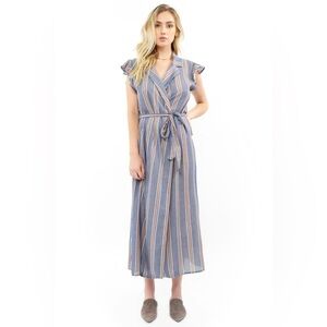 Saltwater LUXE 🪸 Reese Maxi Wrap Dress in Indigo